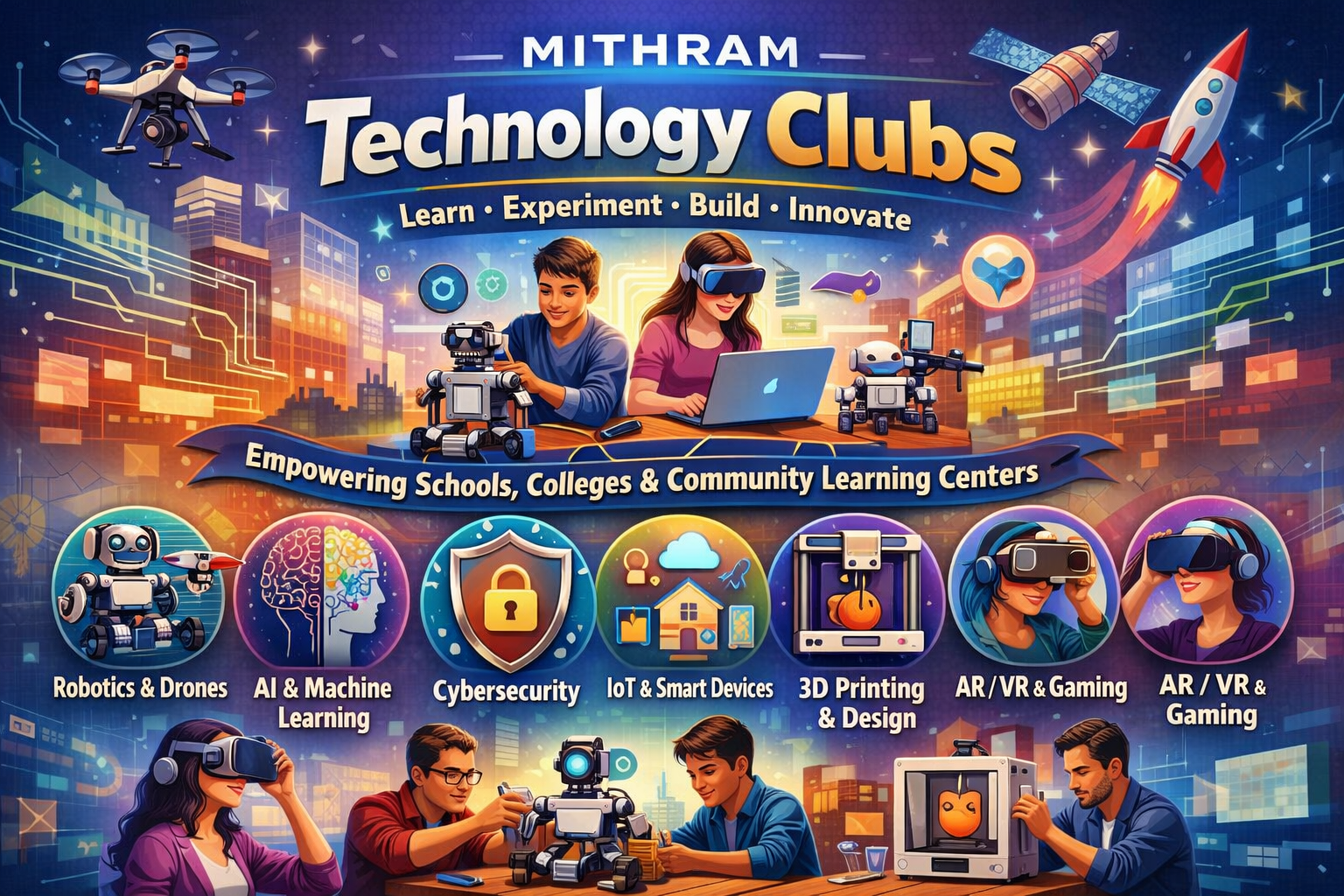 Students in a MITHRAM technology club